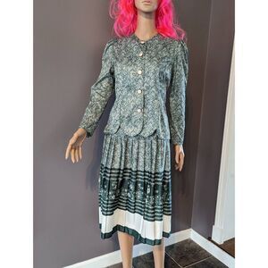 Vintage 80s Evanna USA made shirt set